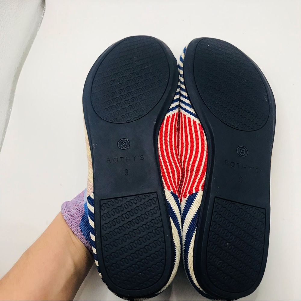 Rothy's Women’s Blue & Cream Striped‎ Flat - Picture 7 of 10